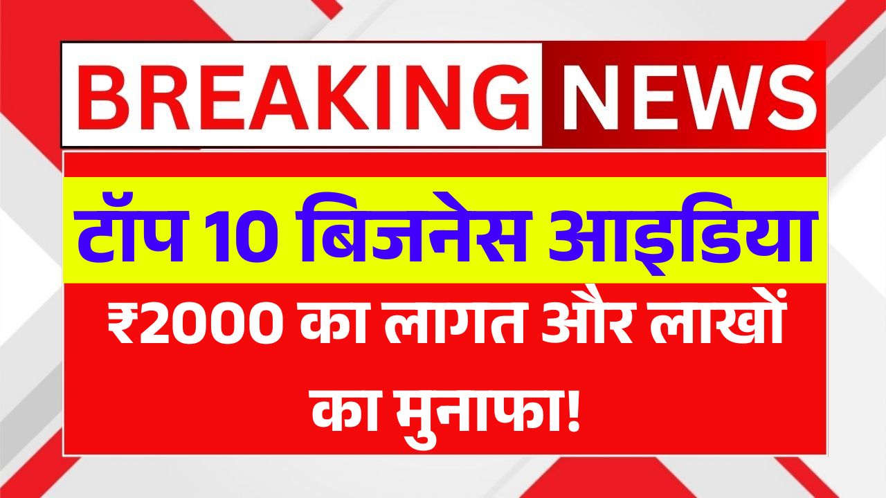 Top 10 Business Ideas in Hindi